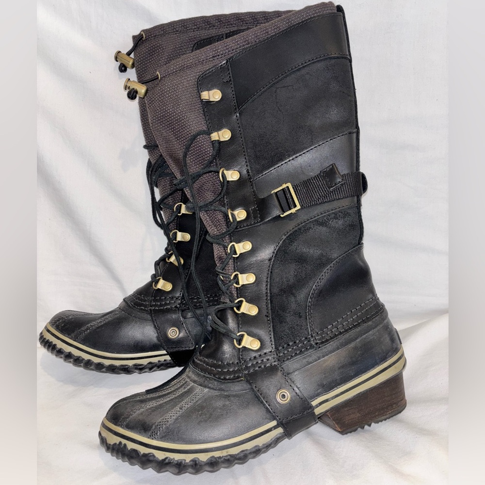 Sorel Conquest Carly II Waterproof Black Winter & Rain Boots